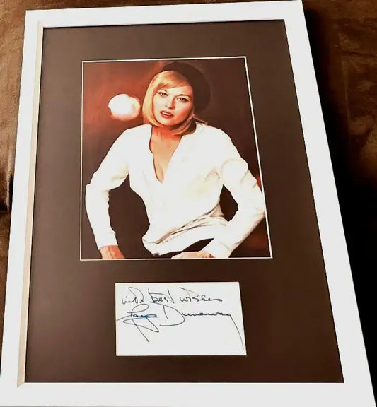 Faye Dunaway autograph framed 8x10 photo w/ Best Wishes JSA - AutographsForSale.com