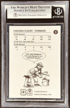 Theo Theoren Fleury 1988-89 Salt Lake pre Rookie Card BGS 9 MT - AutographsForSale.com