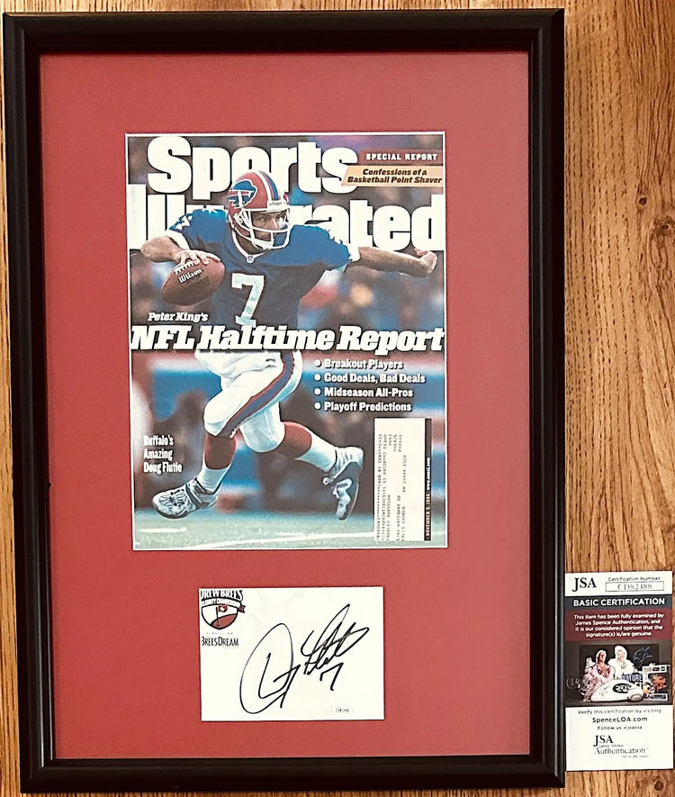 Doug Flutie autograph framed with 1998 Buffalo Bills SI cover JSA - AutographsForSale.com