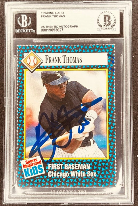 Frank Thomas signed White Sox 1992 SI for Kids card BAS