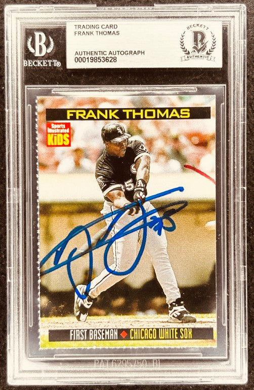 Frank Thomas signed White Sox 1998 SI for Kids card BAS