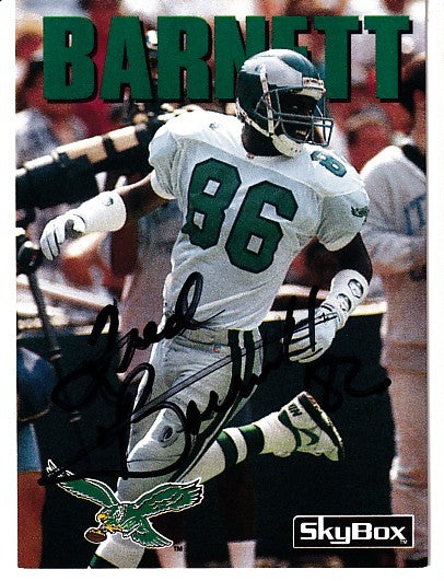 Fred Barnett signed Philadelphia Eagles 1992 SkyBox Impact card - AutographsForSale.com