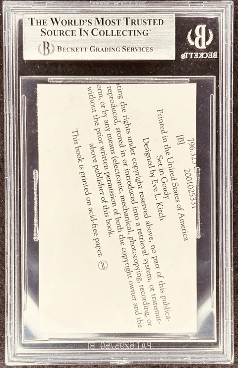 Beckett Grading Services authenticated collectible card in protective case