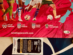 Alex Morgan signed NWSL San Diego Wave 2023 World Cup poster JSA - AutographsForSale.com