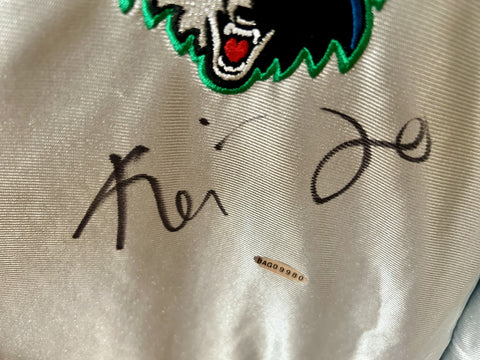 Kevin Garnett signed UDA Timberwolves Puma game model warmup jersey shooting shirt - AutographsForSale.com
