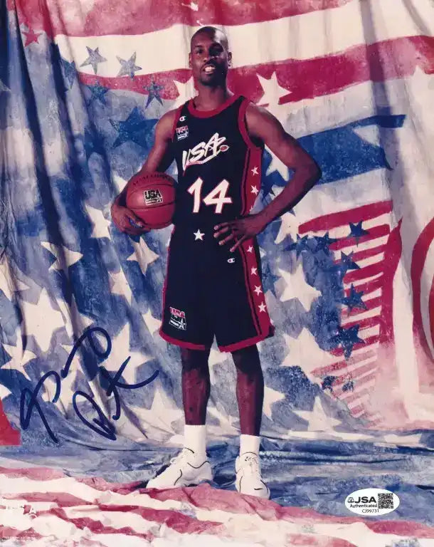 GaryPaytonDreamTeam8x10JSA - AutographsForSale.com