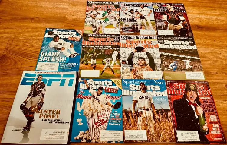 11 SF Giants ESPN Sports Illustrated & SI for Kids magazines Madison Bumgarner Tim Lincecum Buster Posey - AutographsForSale.com
