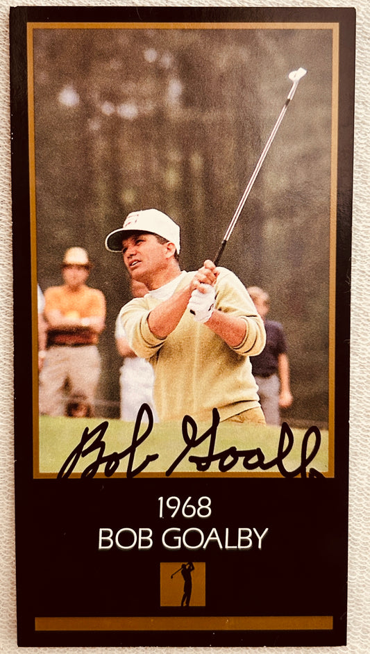 Bob Goalby autographed 1968 Masters Champion golf card - AutographsForSale.com