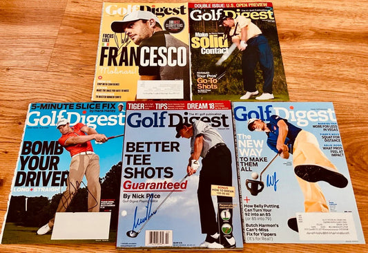 9 signed Golf Digest covers Cameron Champ Sergio Garcia Nick Price Francesco Molinari - AutographsForSale.com