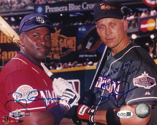 Tony Gwynn Cal Ripken signed 2001 All-Star Game 8x10 photo JSA Orioles Padres - AutographsForSale.com