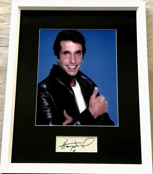 Henry Winkler autograph framed w/ Happy Days 8x10 Fonz photo JSA - AutographsForSale.com