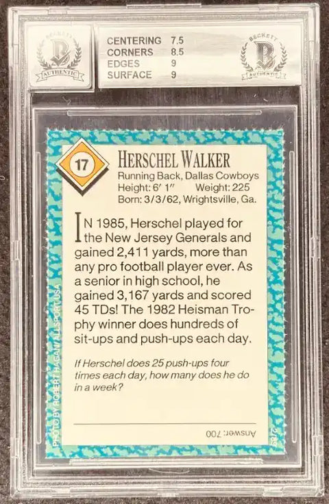 HerschelWalker1989SIKBAS_2 - AutographsForSale.com