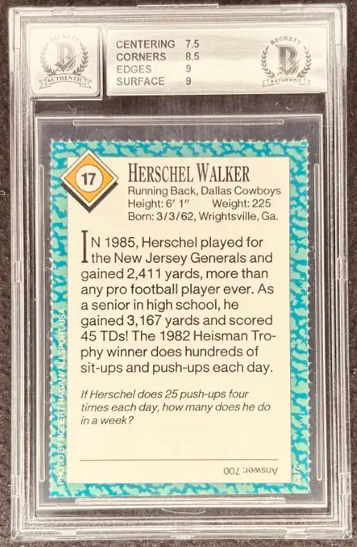 HerschelWalker1989SIKBAS_2 - AutographsForSale.com