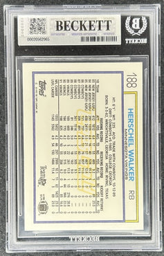 Herschel Walker signed Vikings 1992 Topps Gold card BAS slab - AutographsForSale.com