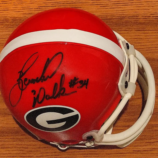 Herschel Walker signed Georgia Bulldogs Riddell mini helmet PSA/DNA - AutographsForSale.com