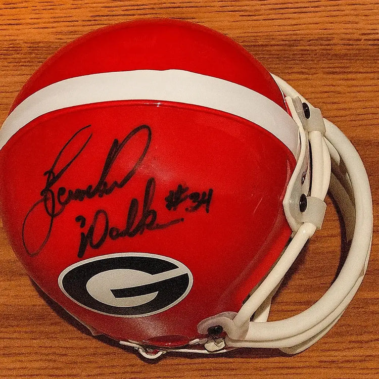 Herschel Walker signed Georgia Bulldogs Riddell mini helmet PSA/DNA - AutographsForSale.com
