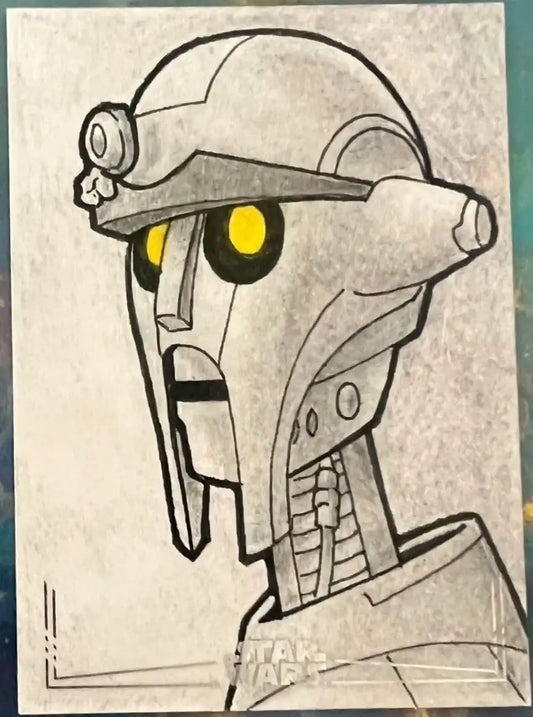 2025 Topps Star Wars Professor Huyang Dan Lawler Signed Sketch Card 1/1 - AutographsForSale.com