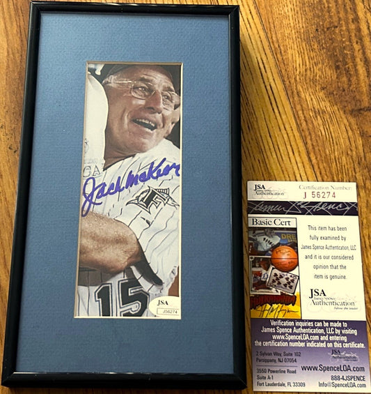 Jack McKeon signed Marlins 2003 NL Champions photo custom framed JSA - AutographsForSale.com