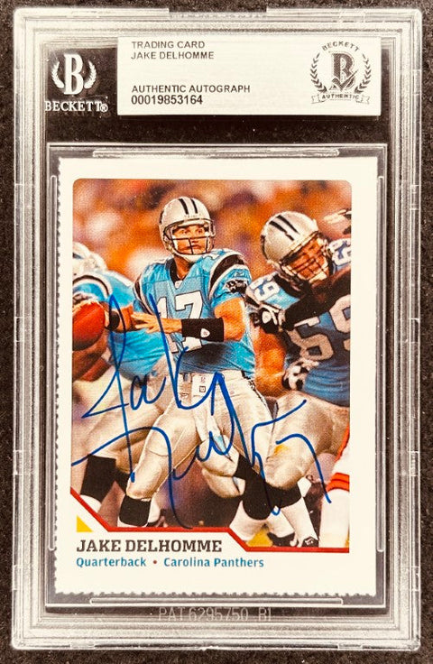 Jake Delhomme signed Panthers 2006 SI for Kids card BAS
