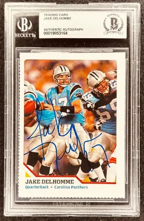 Jake Delhomme signed Carolina Panthers 2006 SI for Kids card BAS slab - AutographsForSale.com