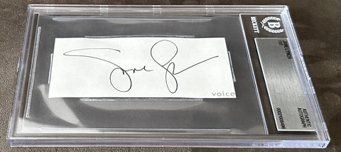 Jane Lynch signed cut signature BAS slab (Sue Sylvester on Glee) - AutographsForSale.com