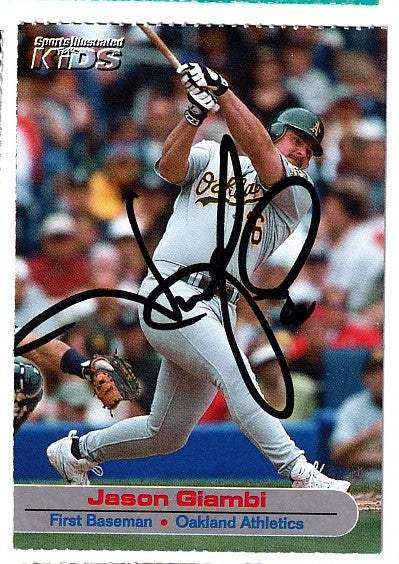 Jason-Giambi-autographed-SI-for-Kids-card_b7da2e6b-e801-4f57-b490-fa09ee342434 - AutographsForSale.com
