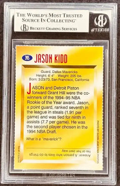 Jason Kidd signed Mavericks 1995 SI for Kids card BAS slab - AutographsForSale.com