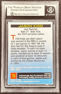 Jason Kidd signed Phoenix Suns 1998 SI for Kids card BAS slab - AutographsForSale.com