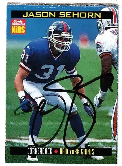 Jason-Sehorn-autographed-SI-for-Kids-card_6e0da94b-4005-4905-b713-16e98e94e88c - AutographsForSale.com