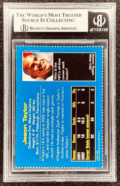 Jason Taylor signed Dolphins 2003 SI for Kids card BAS slab - AutographsForSale.com