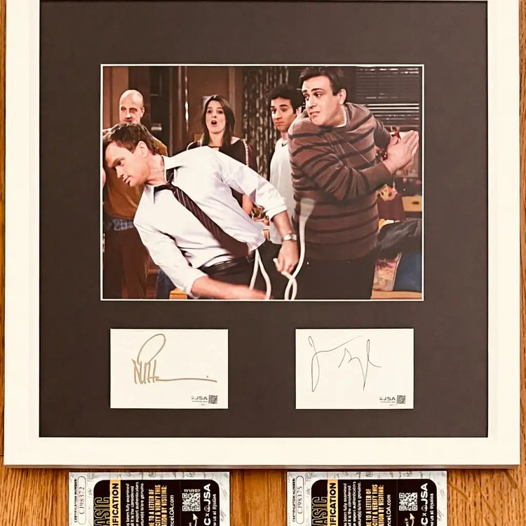 Neil Patrick Harris & Jason Segel autographs framed How I Met Your Mother 8x10 photo JSA - AutographsForSale.com