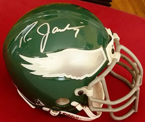 Ron Jaworski Seth Joyner signed Philadelphia Eagles throwback mini helmet JSA - AutographsForSale.com