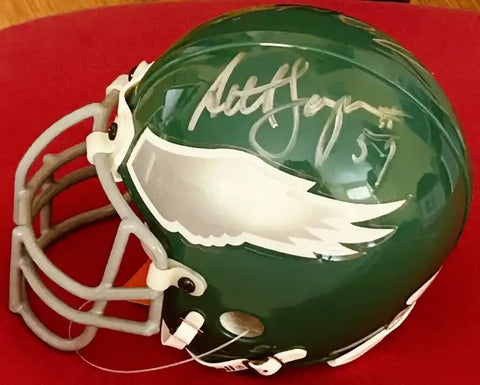 Ron Jaworski Seth Joyner signed Philadelphia Eagles throwback mini helmet JSA - AutographsForSale.com