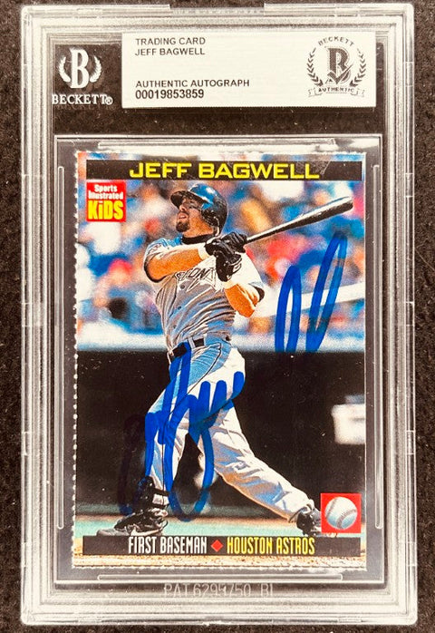Jeff Bagwell signed Astros 1998 SI for Kids card BAS