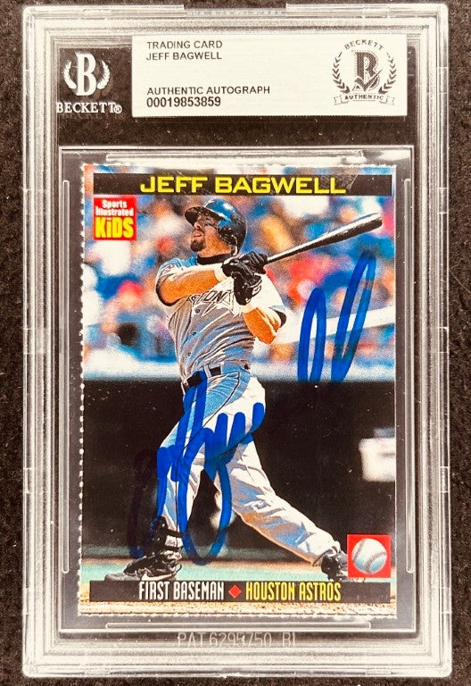 Jeff Bagwell signed Astros 1998 SI for Kids card BAS