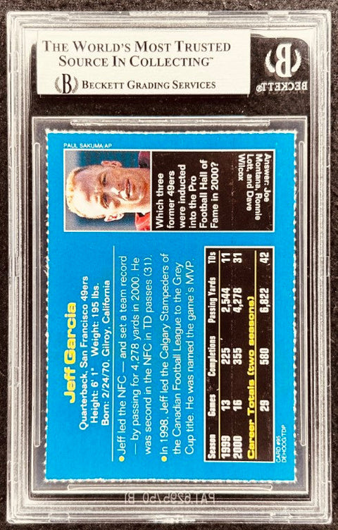 Jeff Garcia signed 49ers 2001 SI for Kids card BAS slab - AutographsForSale.com