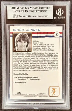 Bruce Jenner signed 1991 US Olympic Hall of Fame card BAS slabbed - AutographsForSale.com