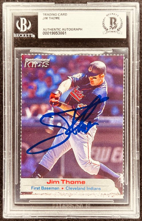 Jim Thome signed Indians 2002 SI for Kids card BAS