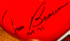 Jim Brown signed Cleveland Browns full size helmet w/ HOF 71 JSA - AutographsForSale.com