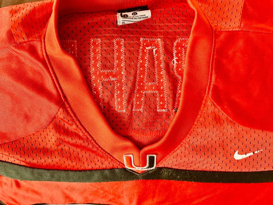 Jimmy Graham Miami Hurricanes 2009 Nike orange XL jersey - AutographsForSale.com