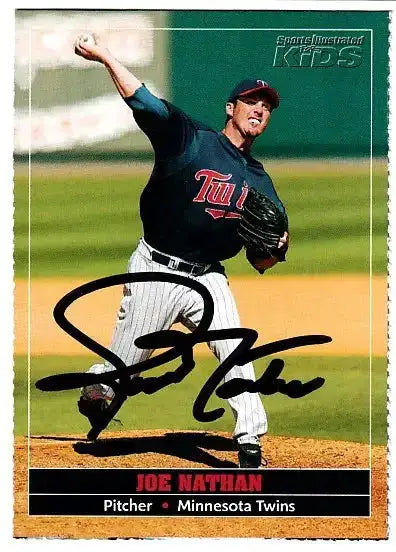Joe-Nathan-autographed-SI-for-Kids-card_4e2a6b4d-7aa5-40f8-b236-966c71ef946d - AutographsForSale.com