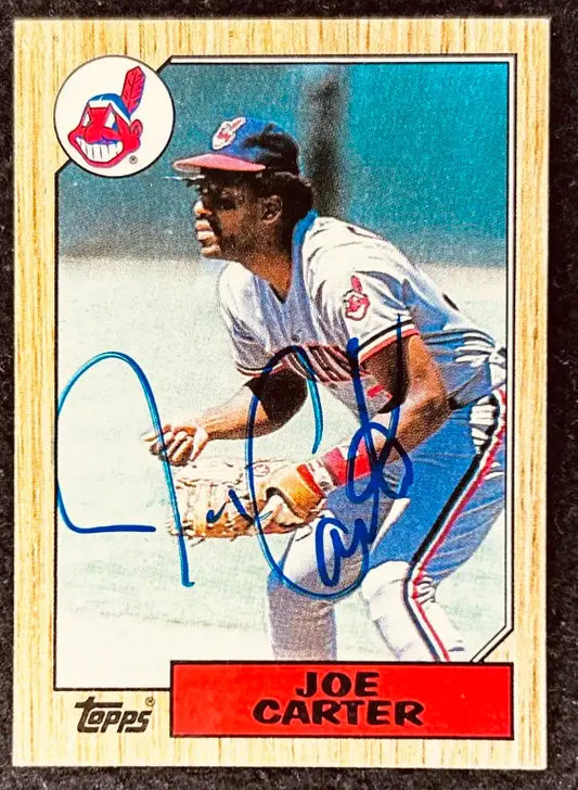 Joe Carter autographed Cleveland Indians 1987 Topps card - AutographsForSale.com