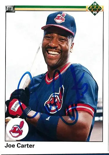 Joe Carter autographed Cleveland Indians 1990 Upper Deck card - AutographsForSale.com