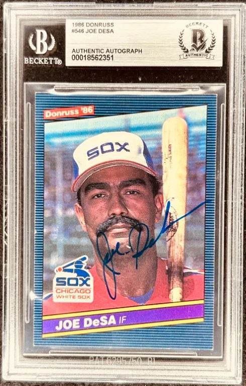 Joe DeSa autographed White Sox 1986 Donruss Rookie Card BAS - AutographsForSale.com