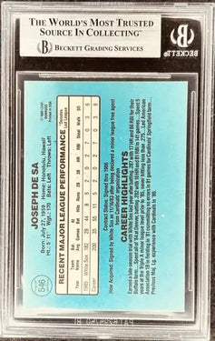 Joe DeSa autographed White Sox 1986 Donruss Rookie Card BAS - AutographsForSale.com