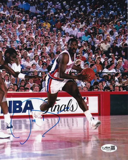 Joe Dumars autographed Detroit Pistons 8x10 photo JSA - AutographsForSale.com