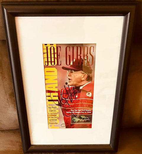 JoeGibbsVideoFramed - AutographsForSale.com