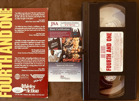 JoeGibbsVideoFramed2 - AutographsForSale.com