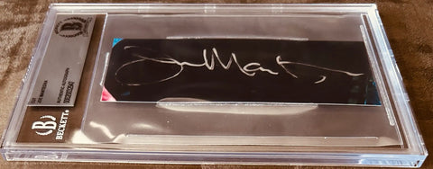Beckett authenticated Joe Mantegna autograph cut in protective display case