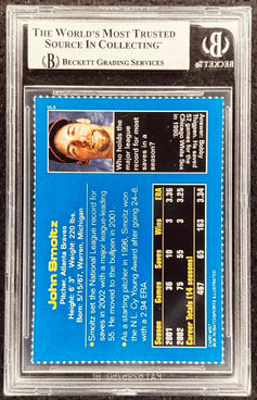 John Smoltz signed Braves 2003 SI for Kids card BAS (back)